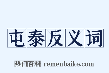 屯泰反义词是什么意思的图片